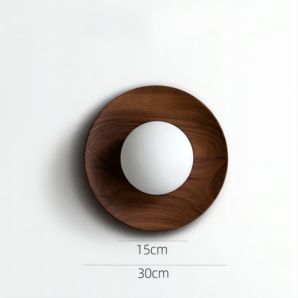 HoutWit - Minimalist Wall Lamp with Wood Accent