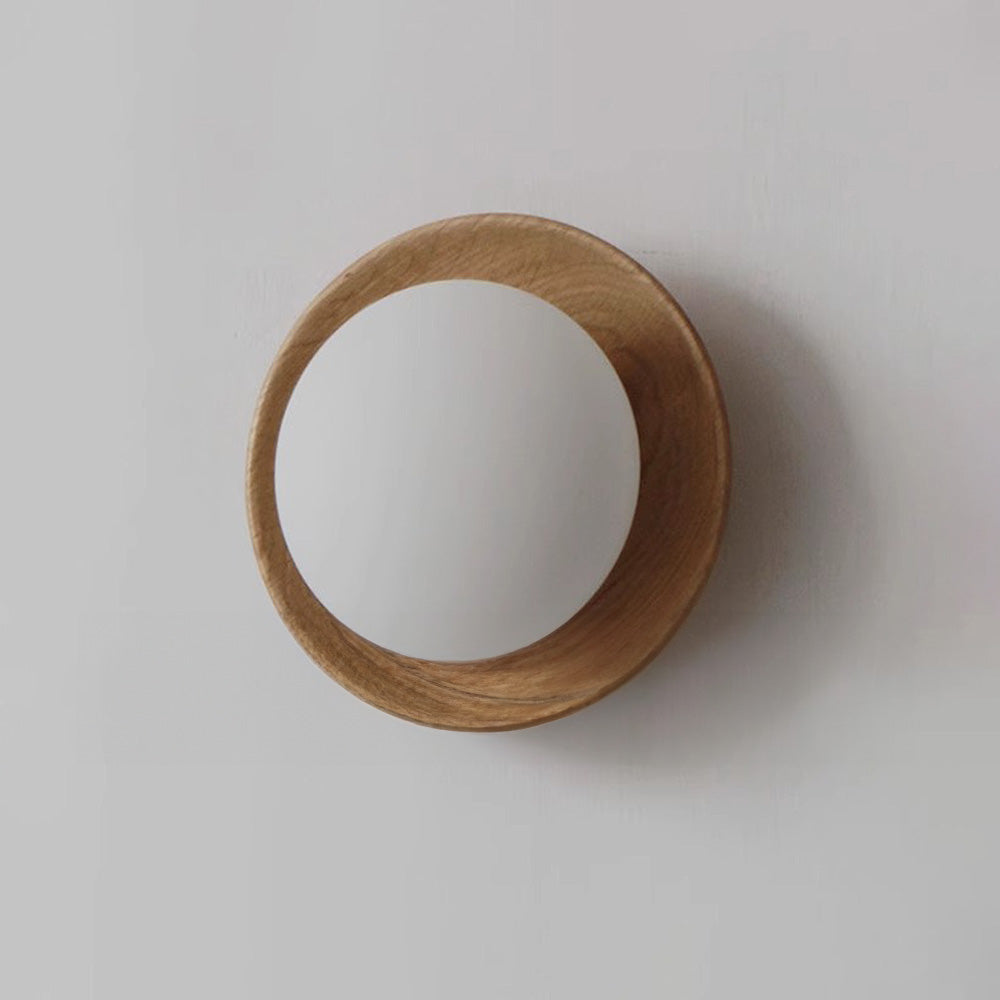 HoutWit - Minimalist Wall Lamp with Wood Accent