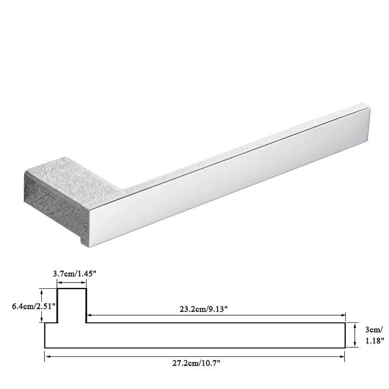 Norwegian Chrome Bathroom Accessories Set: Towel Hook, Towel Rack, Shelf, Board, Tissue Holder