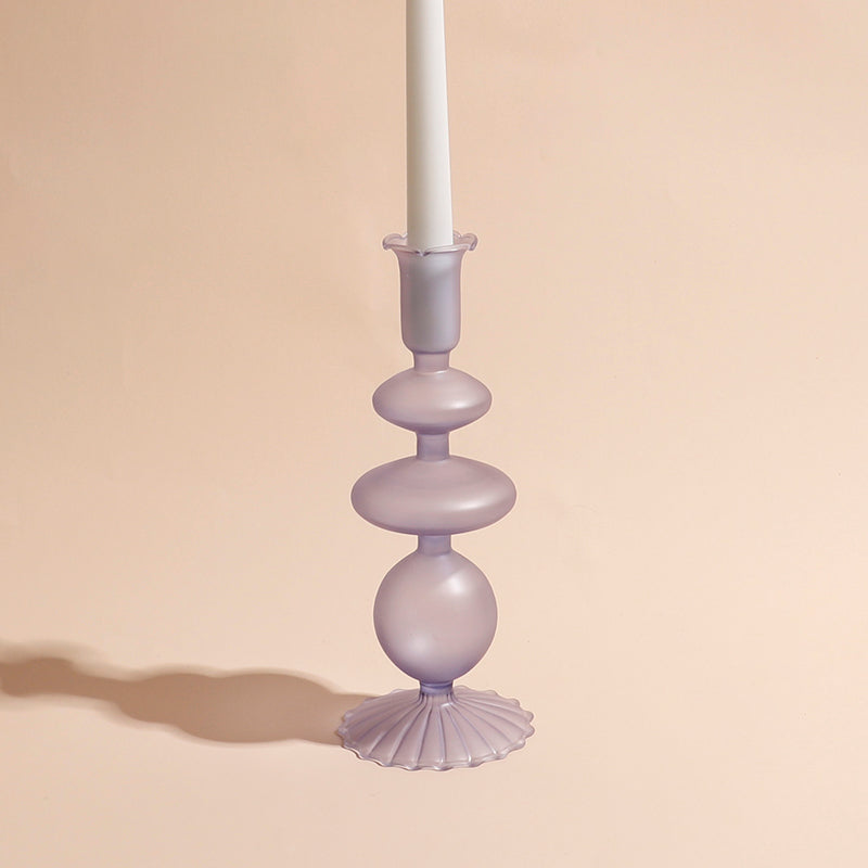 Matte Glass Candle Holders - Elegant Table Decoration with Unique Style