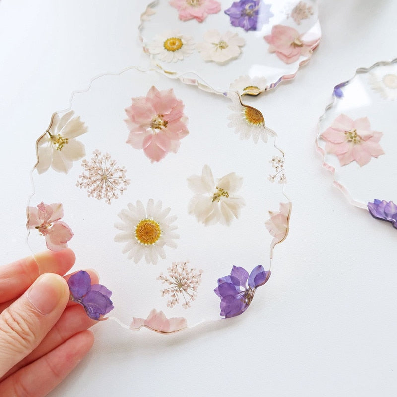 Flower Coaster - Elegant Acrylic Design for Teacups and Glasses