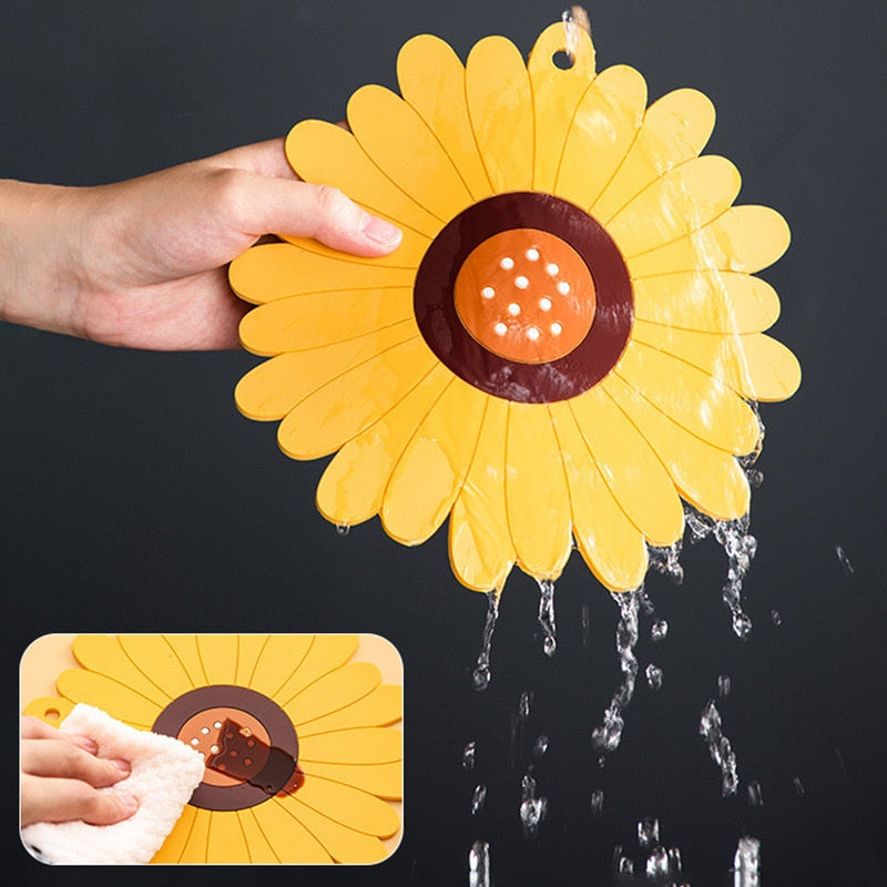 Sunflower Shaped Coffee Coaster – Flexible Non-Slip Coaster