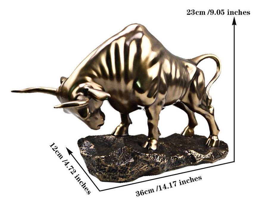 Bronze Bull Sculpture – 36 cm Powerful Design for Interior Decoration