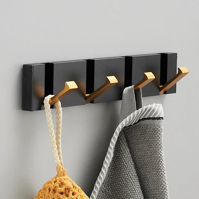 Wall Rack with Towel Hooks - Norwegian Design for Bathroom