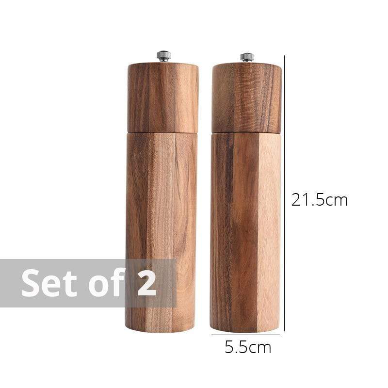 Salt and Pepper Mills - Wooden Structure - Sustainable & Stylish