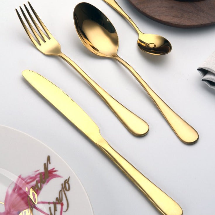 GoldEclat - Luxe Abu Dhabi Gold Cutlery Set