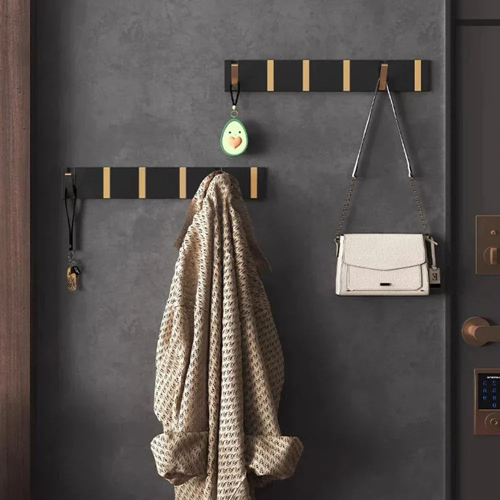 Wall Rack with Towel Hooks - Norwegian Design for Bathroom