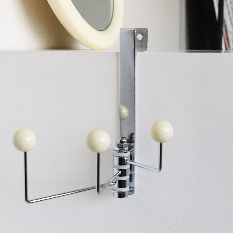 Metal Door Hook - White, Green or Beige Dots - 3 or 4 Hooks