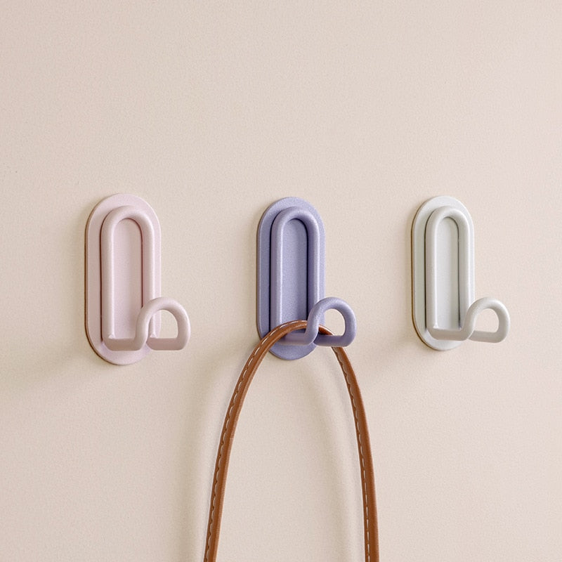 Pastel-Coloured Coat Hooks Without Drilling – Made from Strong Metal, Ideal for Keys and Towels