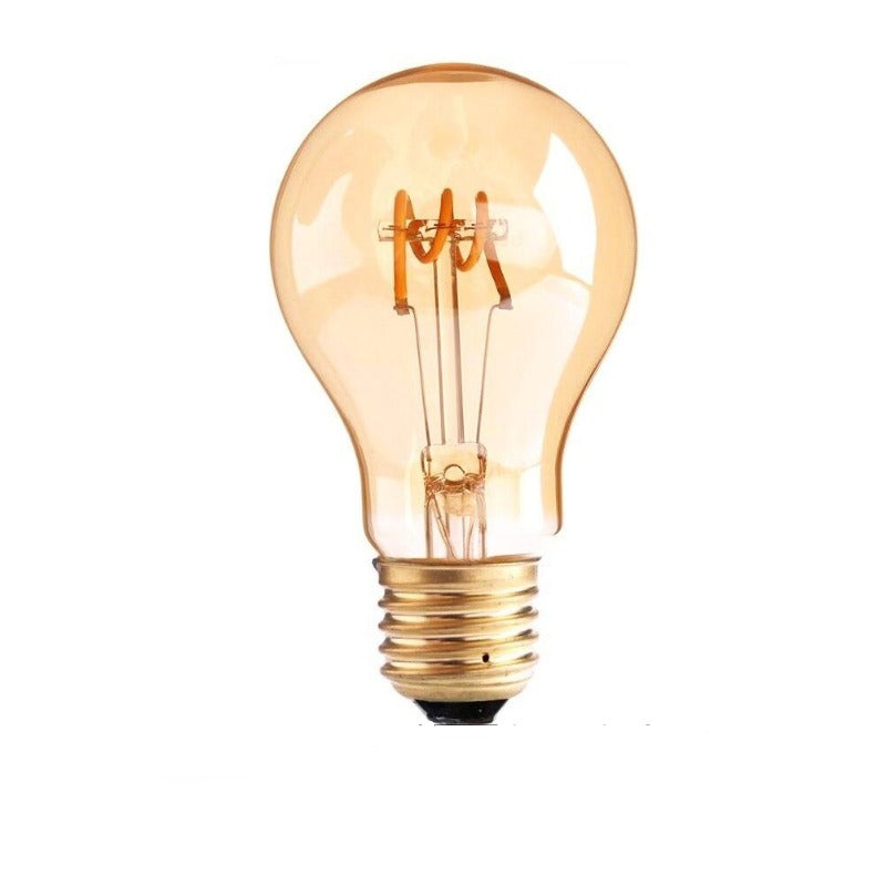 Amber Coloured LED Lamp E27 - Round Design Lamp for Warm Light