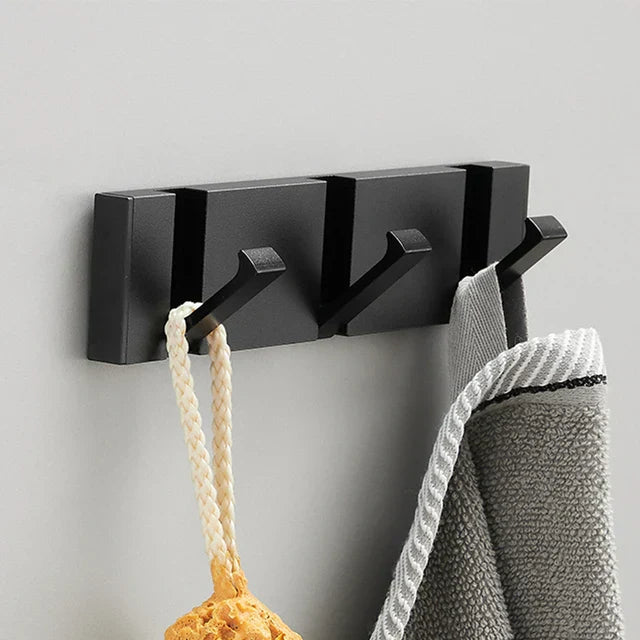 Wall Rack with Towel Hooks - Norwegian Design for Bathroom