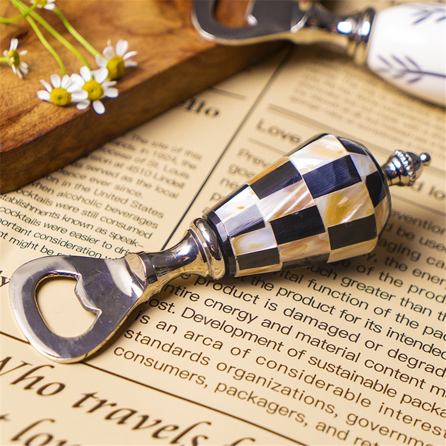 Wooden Bottle Opener with Luxury Wood Carving