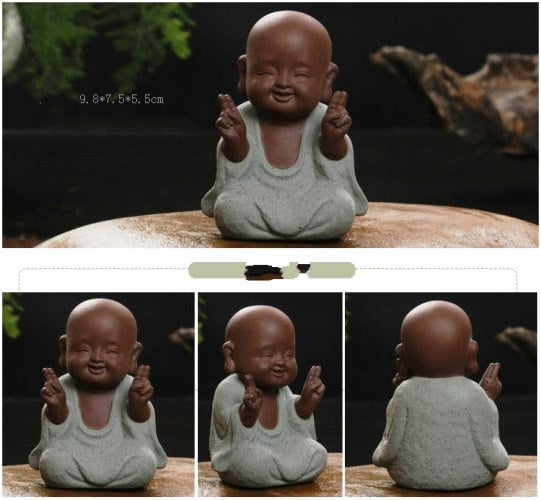 Buddhist Figurine - Handmade Clay Figure 9.8 cm