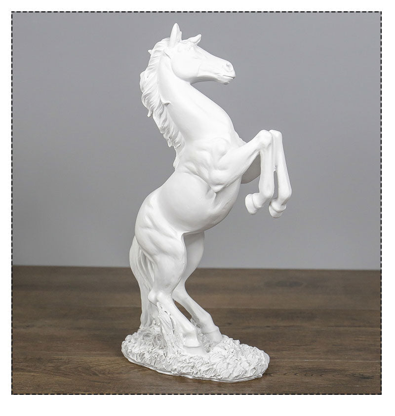 Statue of a rearing horse – Black, white or copper decoration for home or office