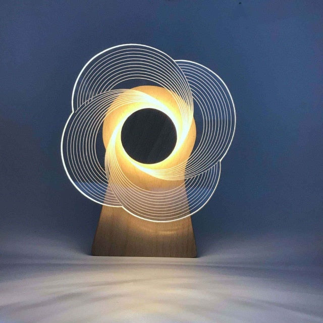 LumiVibeÉclat - 3D Musical Night Light with Rotating Effect and LED Lighting