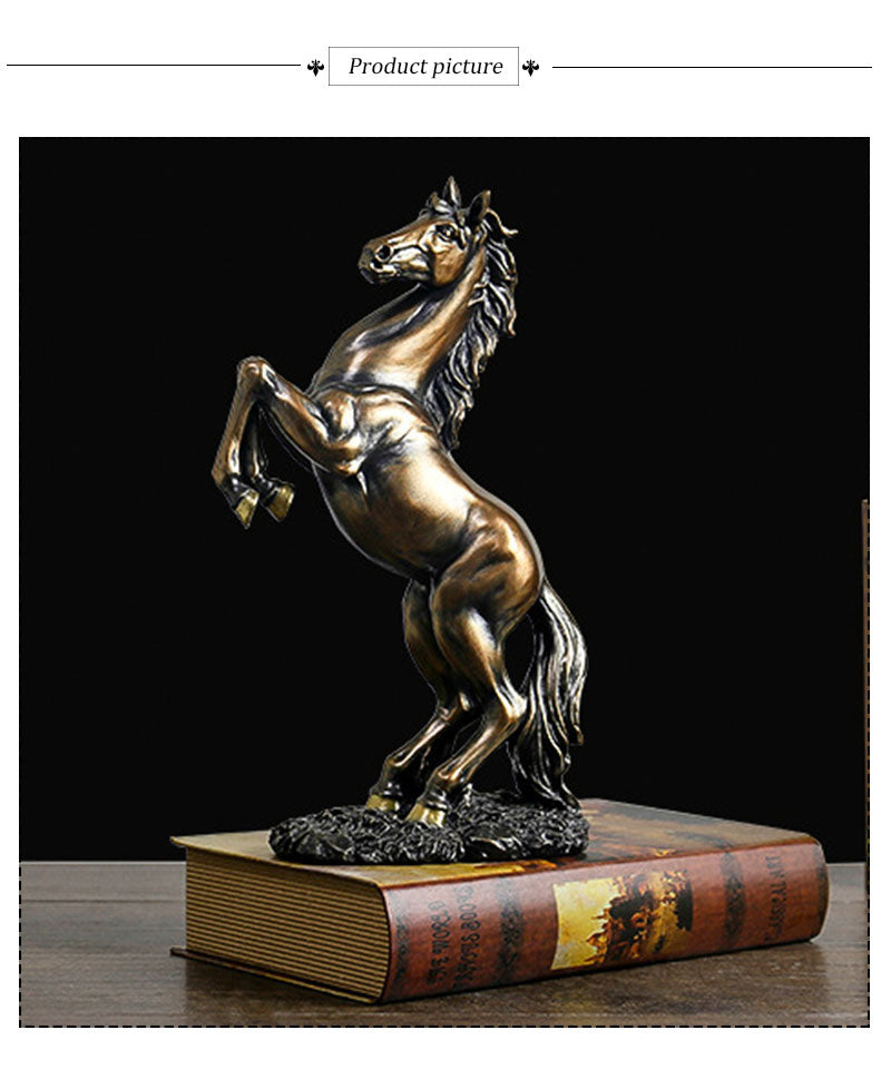 Statue of a rearing horse – Black, white or copper decoration for home or office