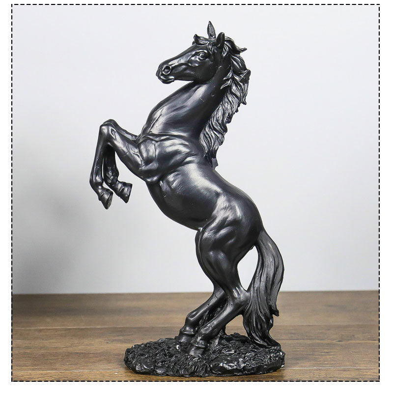 Statue of a rearing horse – Black, white or copper decoration for home or office