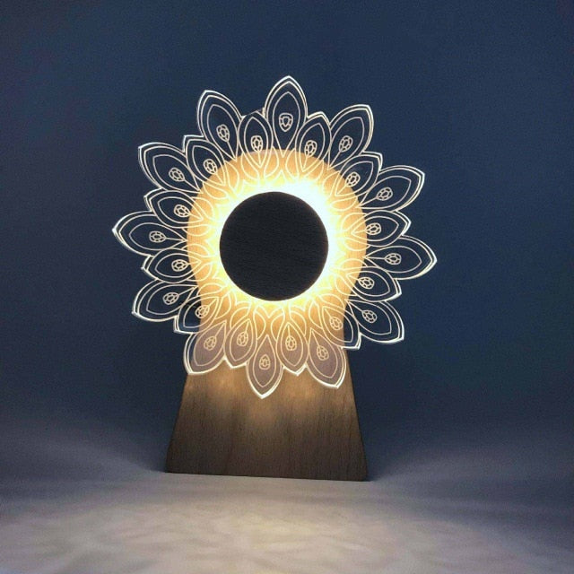 LumiVibeÉclat - 3D Musical Night Light with Rotating Effect and LED Lighting