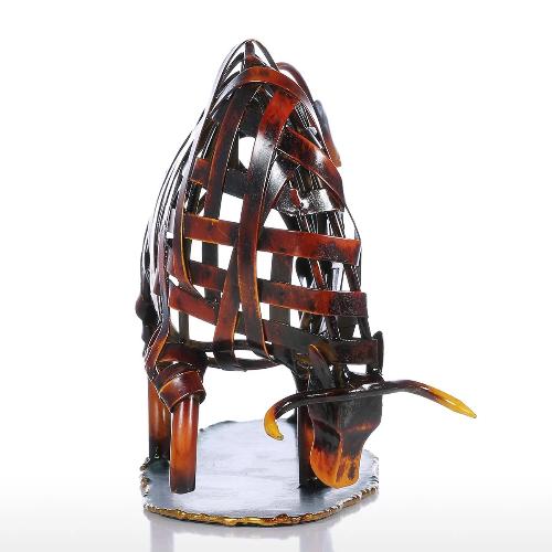 Red Metal Bull Sculpture – A Powerful and Sturdy Artwork of 31 cm