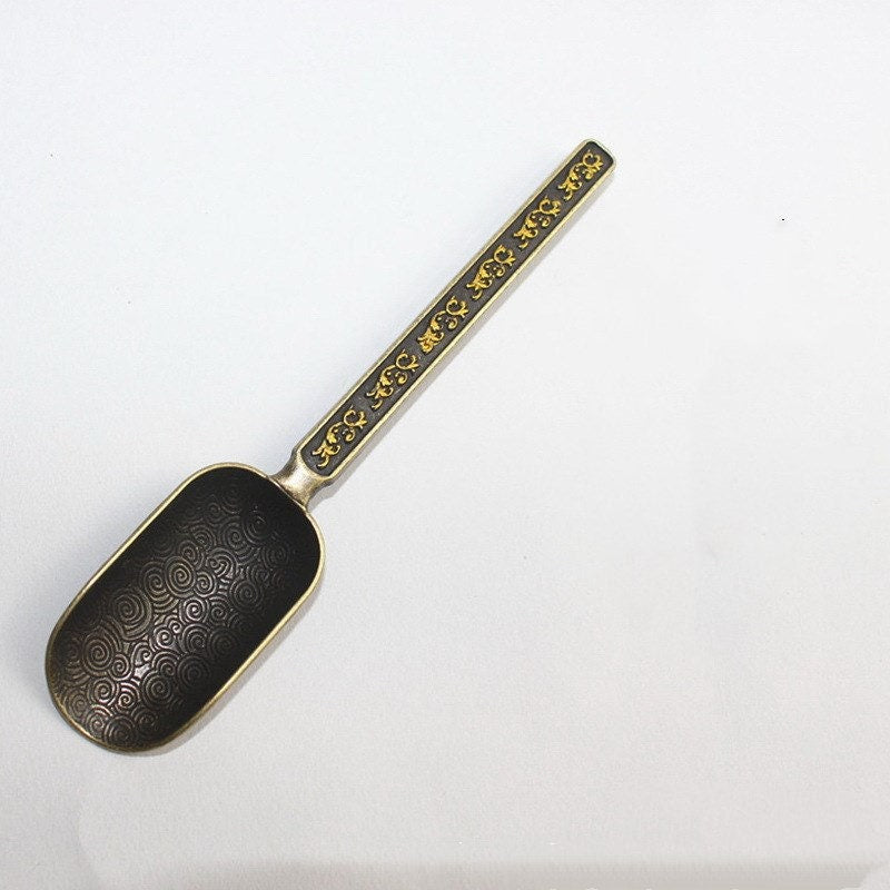 Handmade Bronze & Gold Tea Spoon 15.8x3.2cm