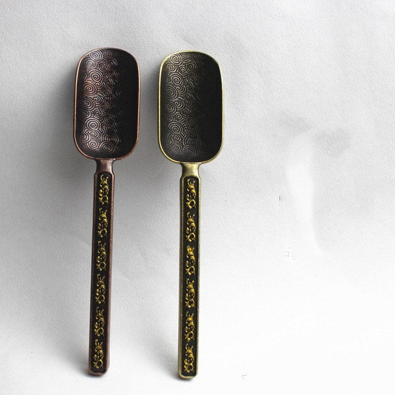 Handmade Bronze & Gold Tea Spoon 15.8x3.2cm