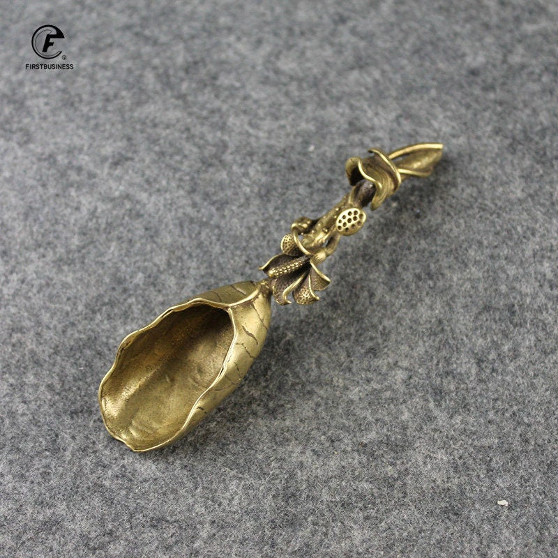 Handmade Brass Teaspoon – 13x3x3 cm – Vintage Teaspoon