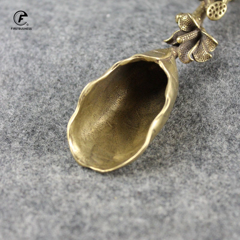 Handmade Brass Teaspoon – 13x3x3 cm – Vintage Teaspoon