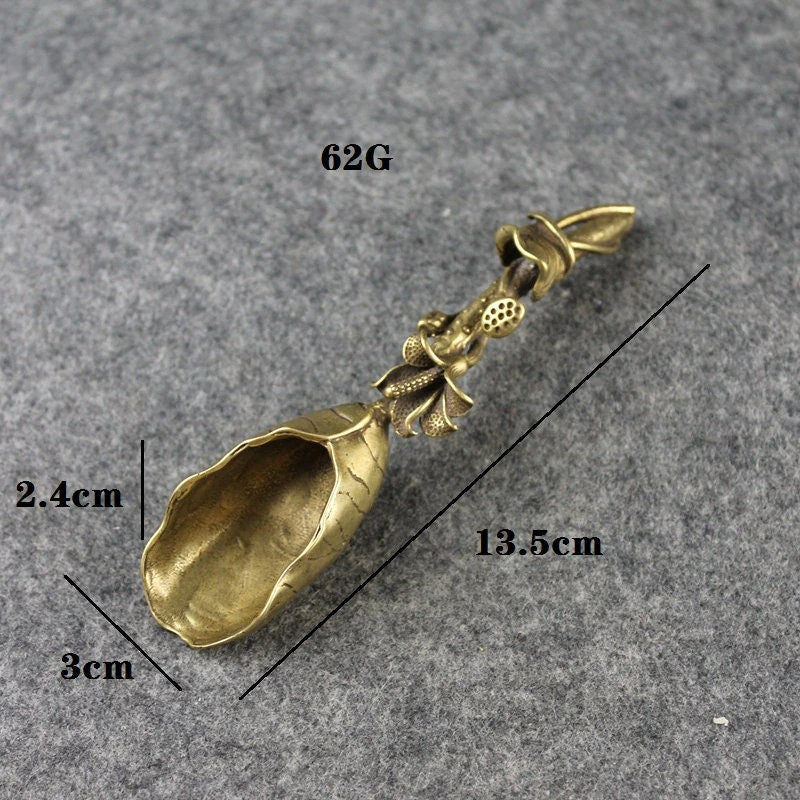 Handmade Brass Teaspoon – 13x3x3 cm – Vintage Teaspoon