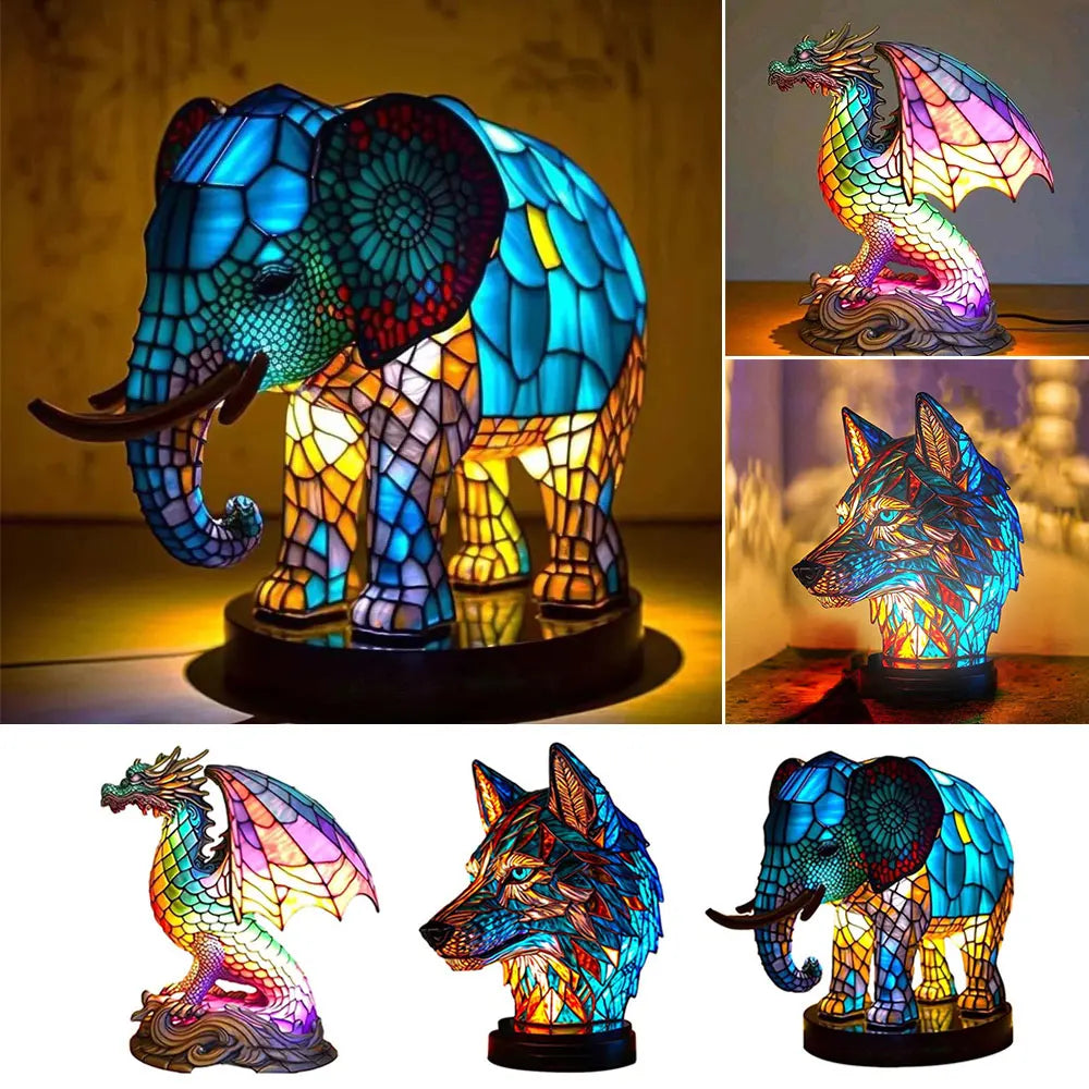 Magical Creatures Night Light - Enchant Your Space with Colourful Beasts