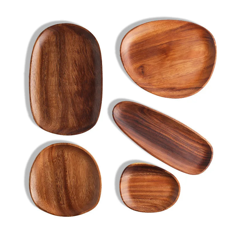 Wooden Serving Bowls Set – 5 Pieces for Snacks and Nibbles