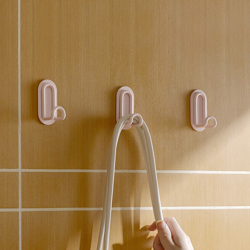 Pastel-Coloured Coat Hooks Without Drilling – Made from Strong Metal, Ideal for Keys and Towels