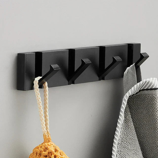 Wall Rack with Towel Hooks - Norwegian Design for Bathroom