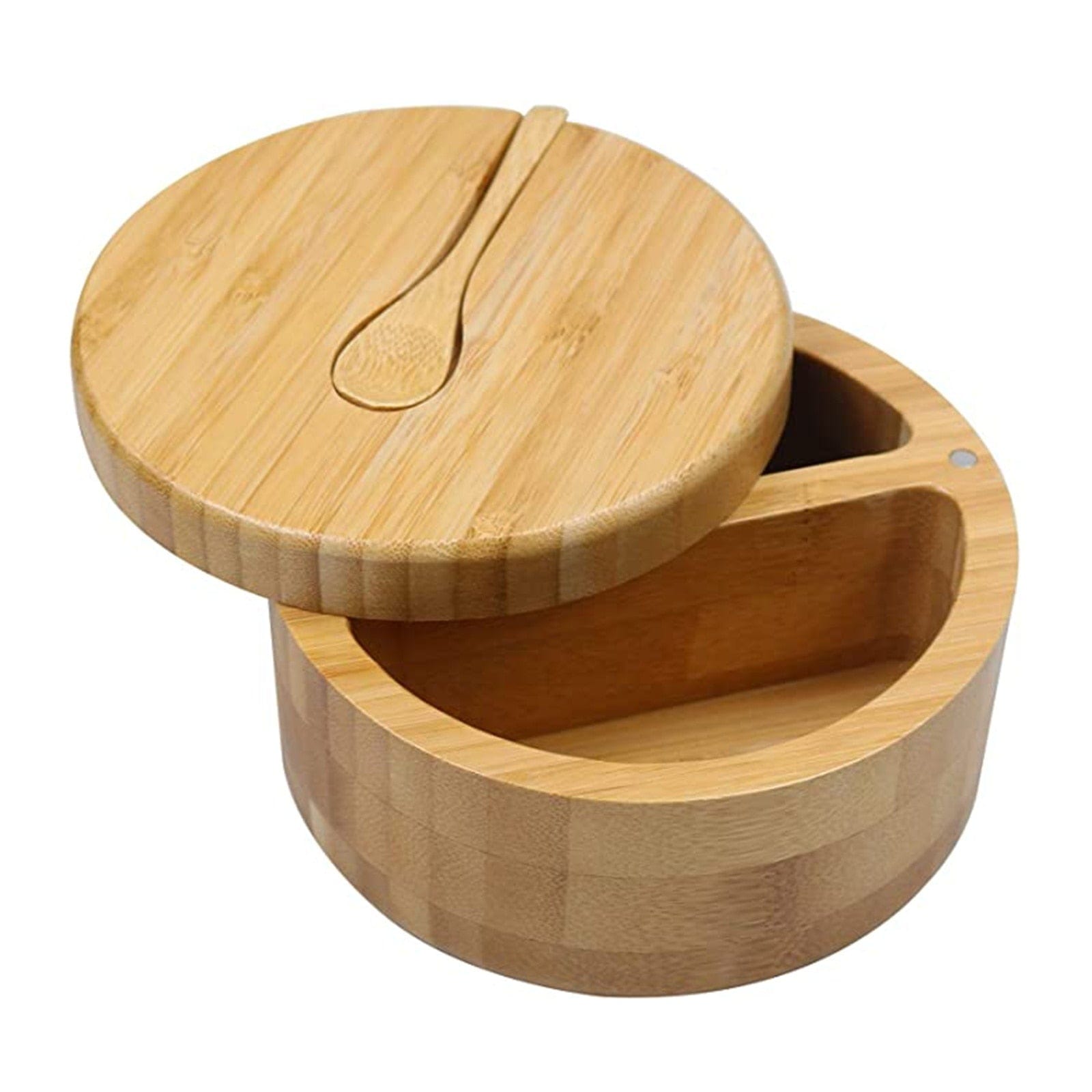 Two-Chamber Mini Herb Container - Bamboo Screw Lid - Compact & Practical