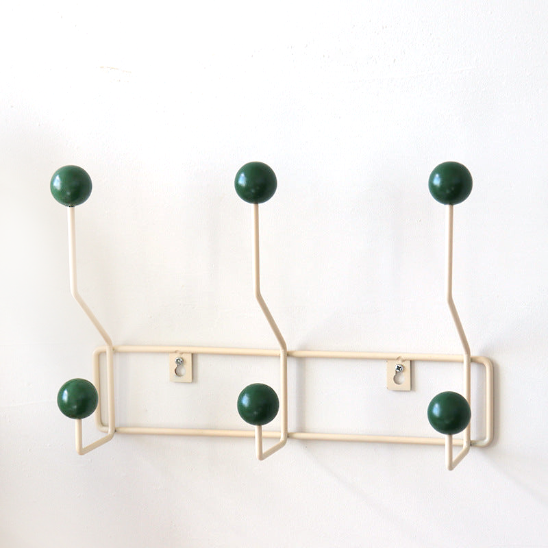 Handy Wall Hook Rack - Coats, Bags or Hats - Metal in Yellow, Green or White