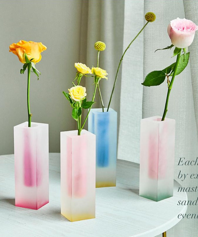 PrismaVase Rectangular Rainbow Vase - Modern Design in Acrylic