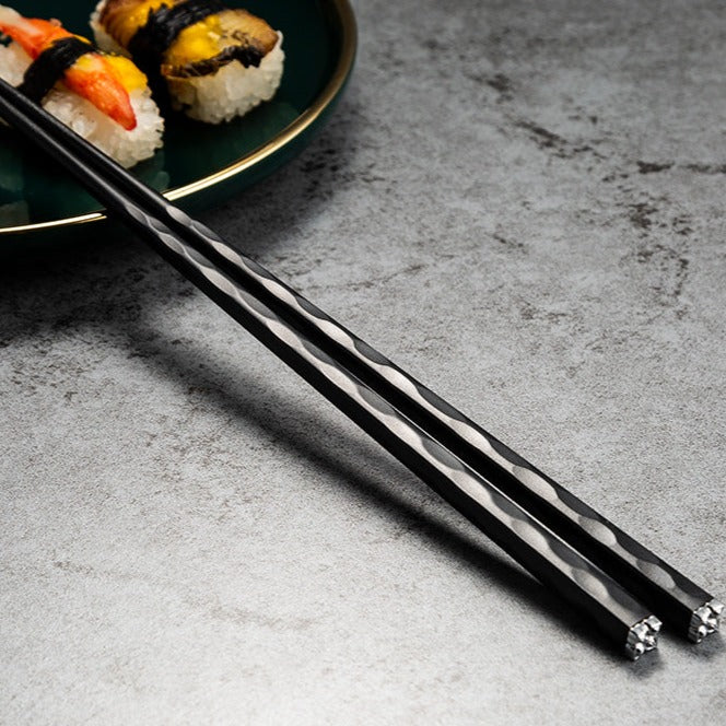 Luxury Wooden Sushi Chopsticks - Available in Black, Red, Green, and Blue