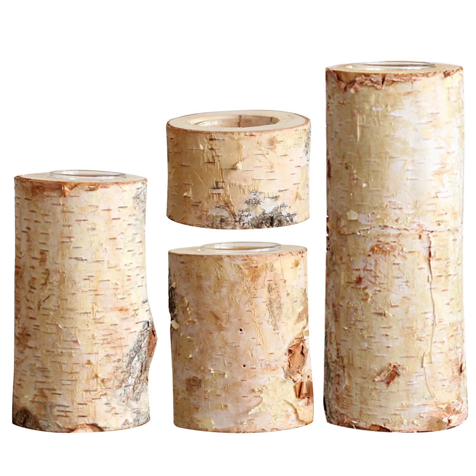 Wooden Candle Holder Made of Birch – Natural Atmosphere with Warm Light