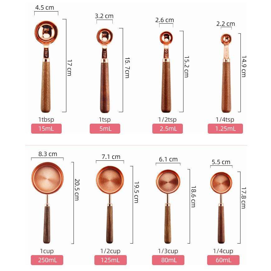 CopperLuxe Measuring Set - Copper-Coloured Design - Stylish and Functional Kitchen Set