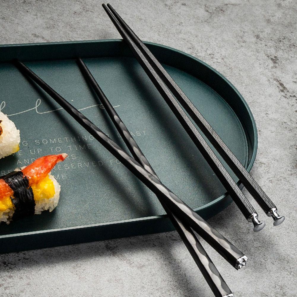 Luxury Wooden Sushi Chopsticks - Available in Black, Red, Green, and Blue