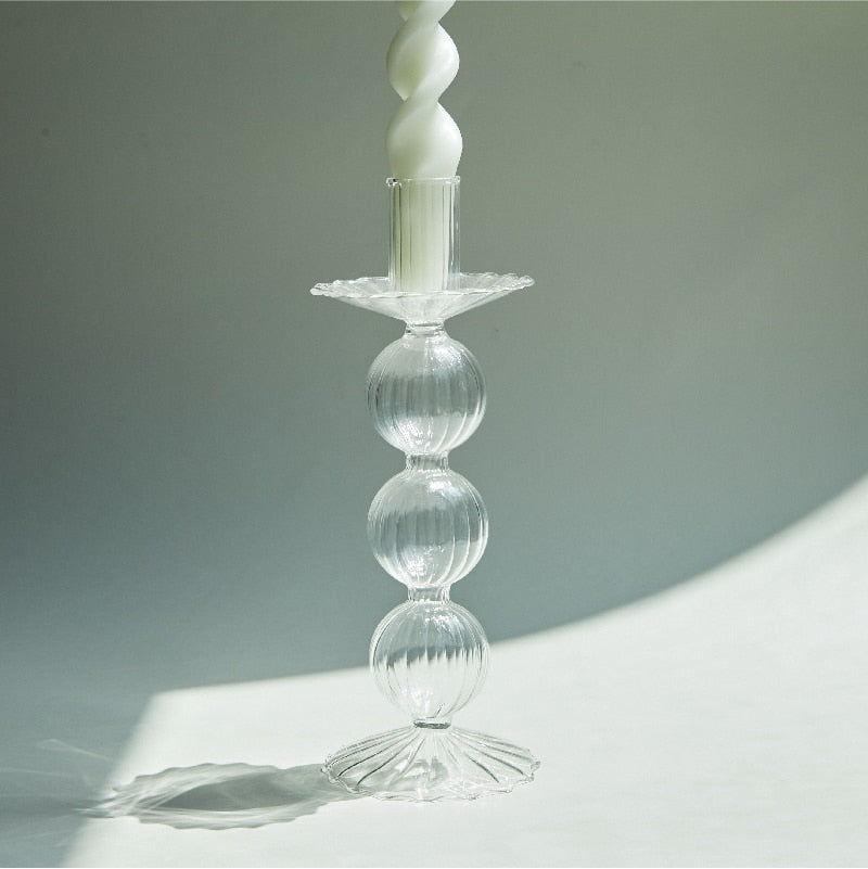 Glass Candle Holder - Luxurious and Elegant Table Decoration