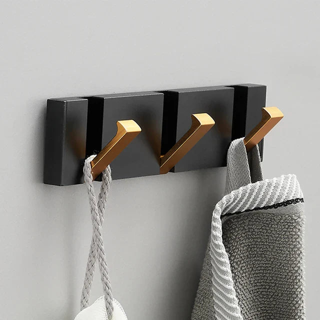 Wall Rack with Towel Hooks - Norwegian Design for Bathroom