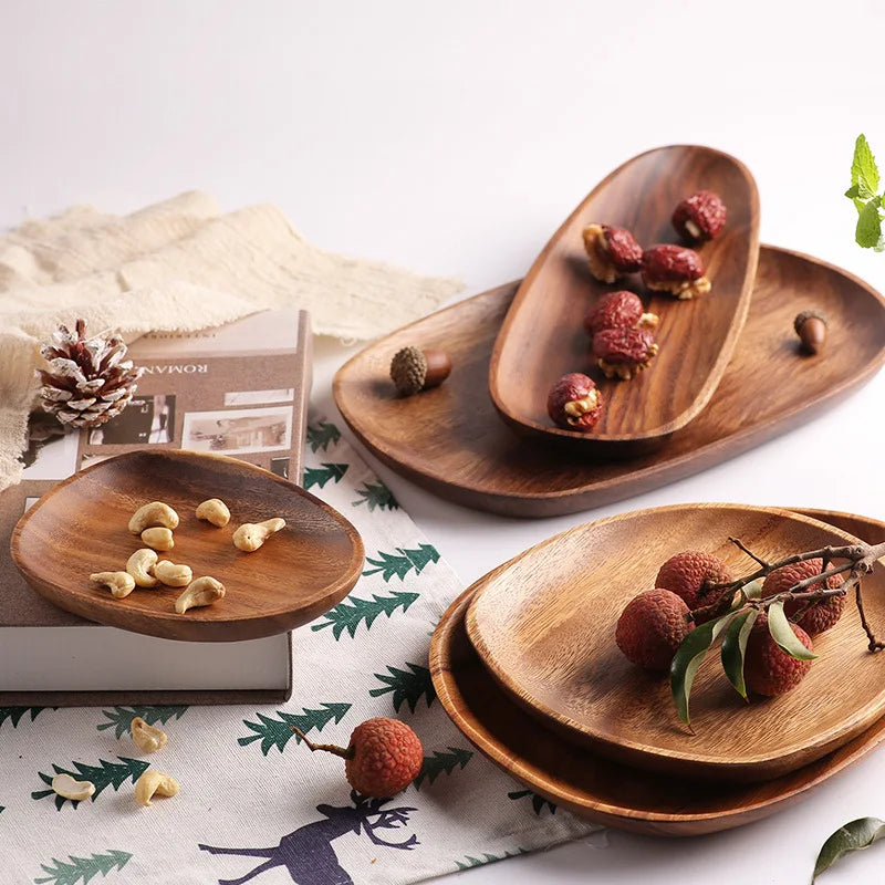 Wooden Serving Bowls Set – 5 Pieces for Snacks and Nibbles