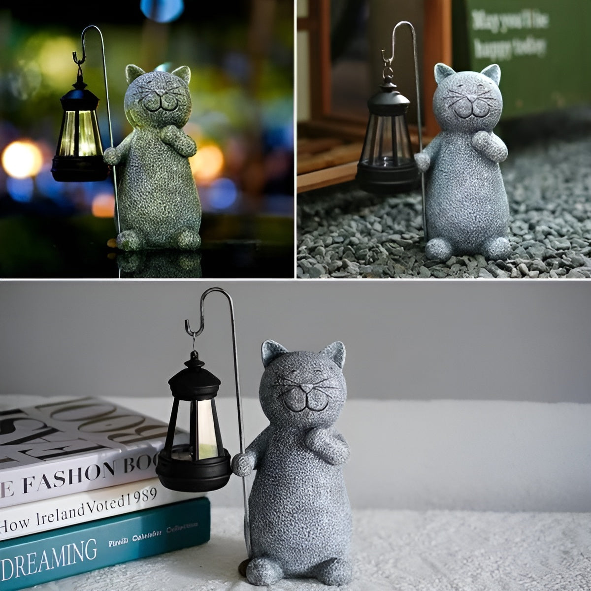 SolariaGlow - Magical Solar Cat Lantern for Outdoors