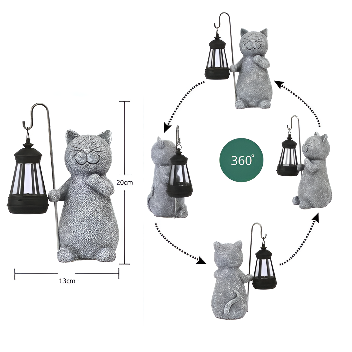 SolariaGlow - Magical Solar Cat Lantern for Outdoors