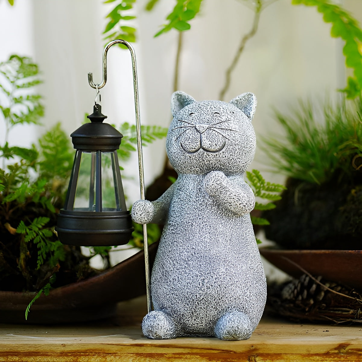 SolariaGlow - Magical Solar Cat Lantern for Outdoors