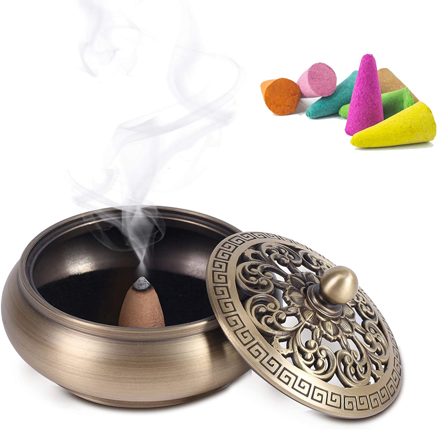 Brass Incense Burner Bowl 8.5 x 5.5 cm – Stylish and Functional for Your Interior