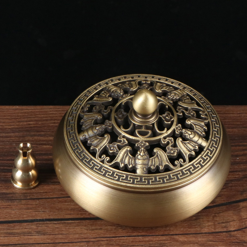 Brass Incense Burner Bowl 8.5 x 5.5 cm – Stylish and Functional for Your Interior