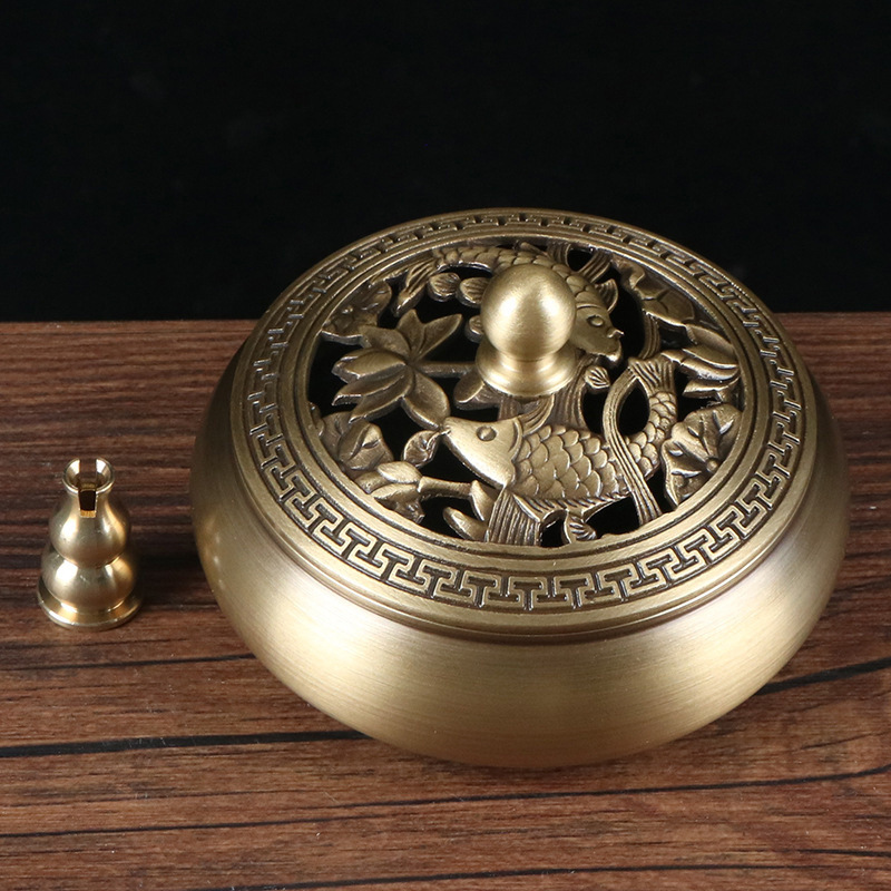 Brass Incense Burner Bowl 8.5 x 5.5 cm – Stylish and Functional for Your Interior