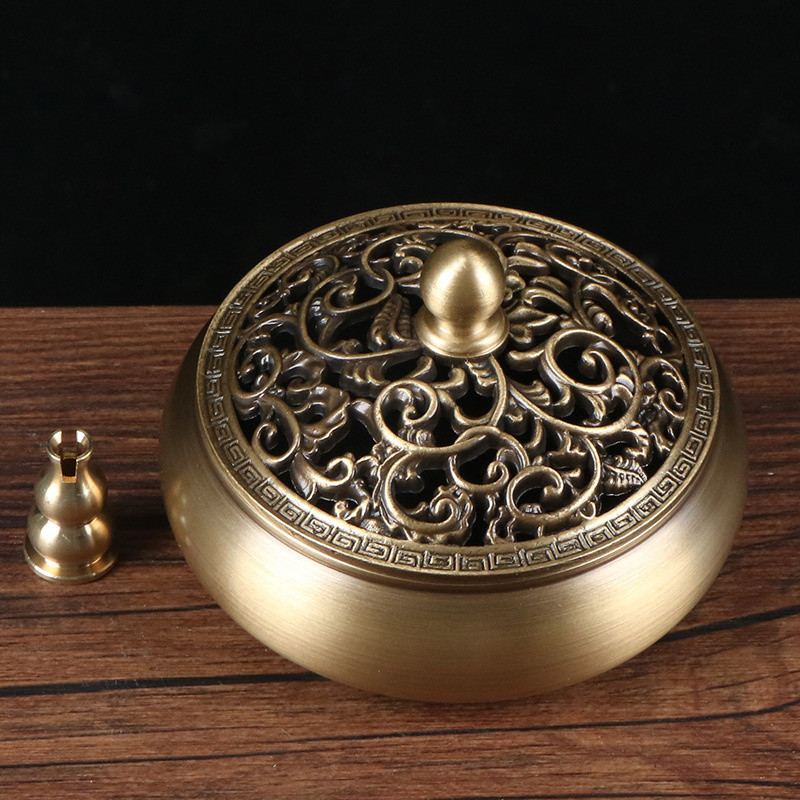 Brass Incense Burner Bowl 8.5 x 5.5 cm – Stylish and Functional for Your Interior