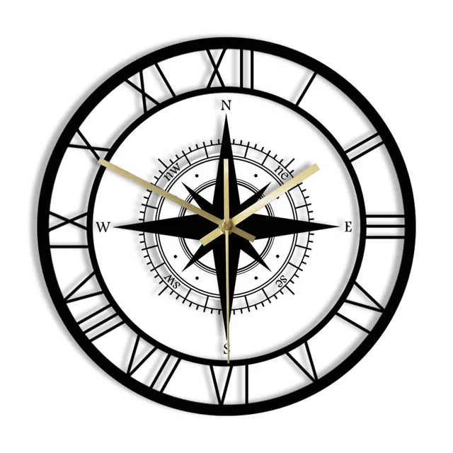 NauticGuide - Nautical Compass Wall Clock